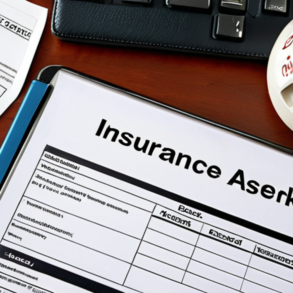 **

A well-organized office desk with insurance documents, a tablet displaying risk assessment software, and a framed "Broker of the Year" award. The overall impression should be professional, trustworthy, and technologically adept. The mood is bright and optimistic. Key elements: insurance documents, tablet, award, organized desk. Style: Professional, bright lighting, award.

**