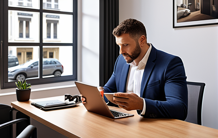 **Prompt:** A modern French insurance broker's office. The broker is actively listening to a client, reviewing policy options on a tablet. The atmosphere is warm and trustworthy, reflecting the importance of client relationships. Include visual elements representing various insurance types (home, car, life). The scene should emphasize personalized advice and attention to detail.
