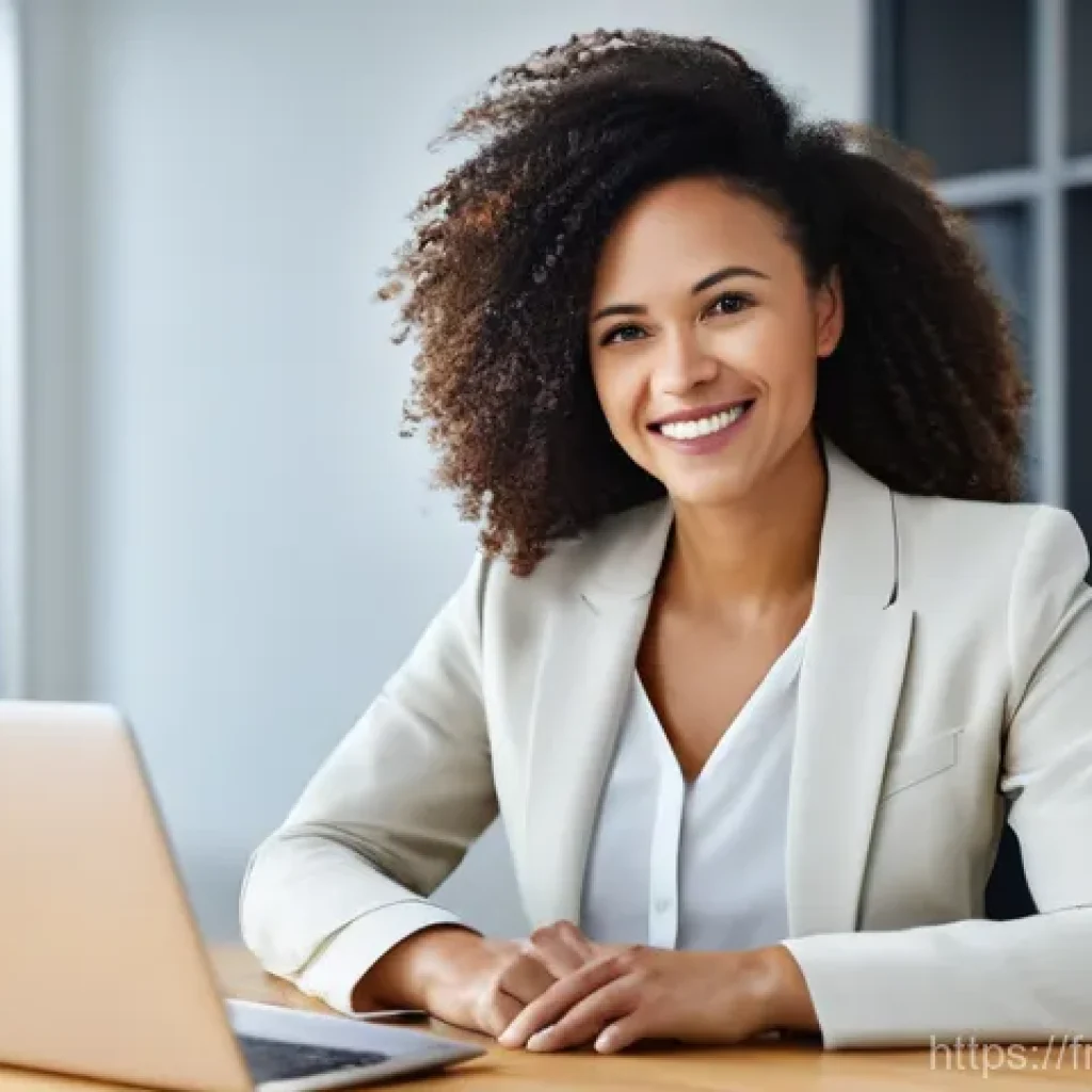 보험중개사로서 업무 생산성 높이는 방법 - **Prompt:** A confident female insurance broker, in her late 30s, with a warm, professional smile, s...