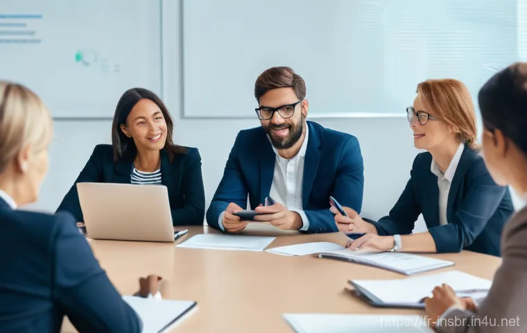 보험중개사와 관련된 정부 지원 프로그램 - **Prompt:** A dynamic and inclusive group of French insurance brokers of diverse ages and genders, p...