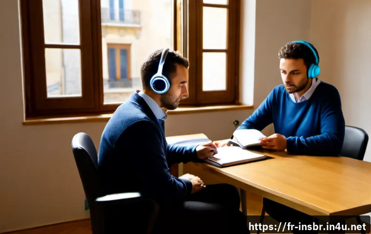 보험중개사 시험 준비를 위한 집중력 유지 전략 - Photorealistic French insurance broker exam candidate studying at a tidy apartment desk in Lyon, foc...